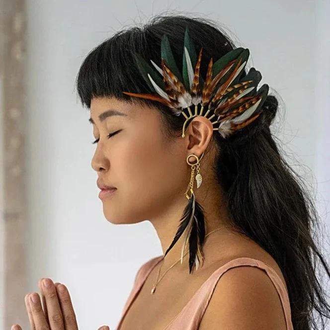 Avatar Feather Ear Cuff