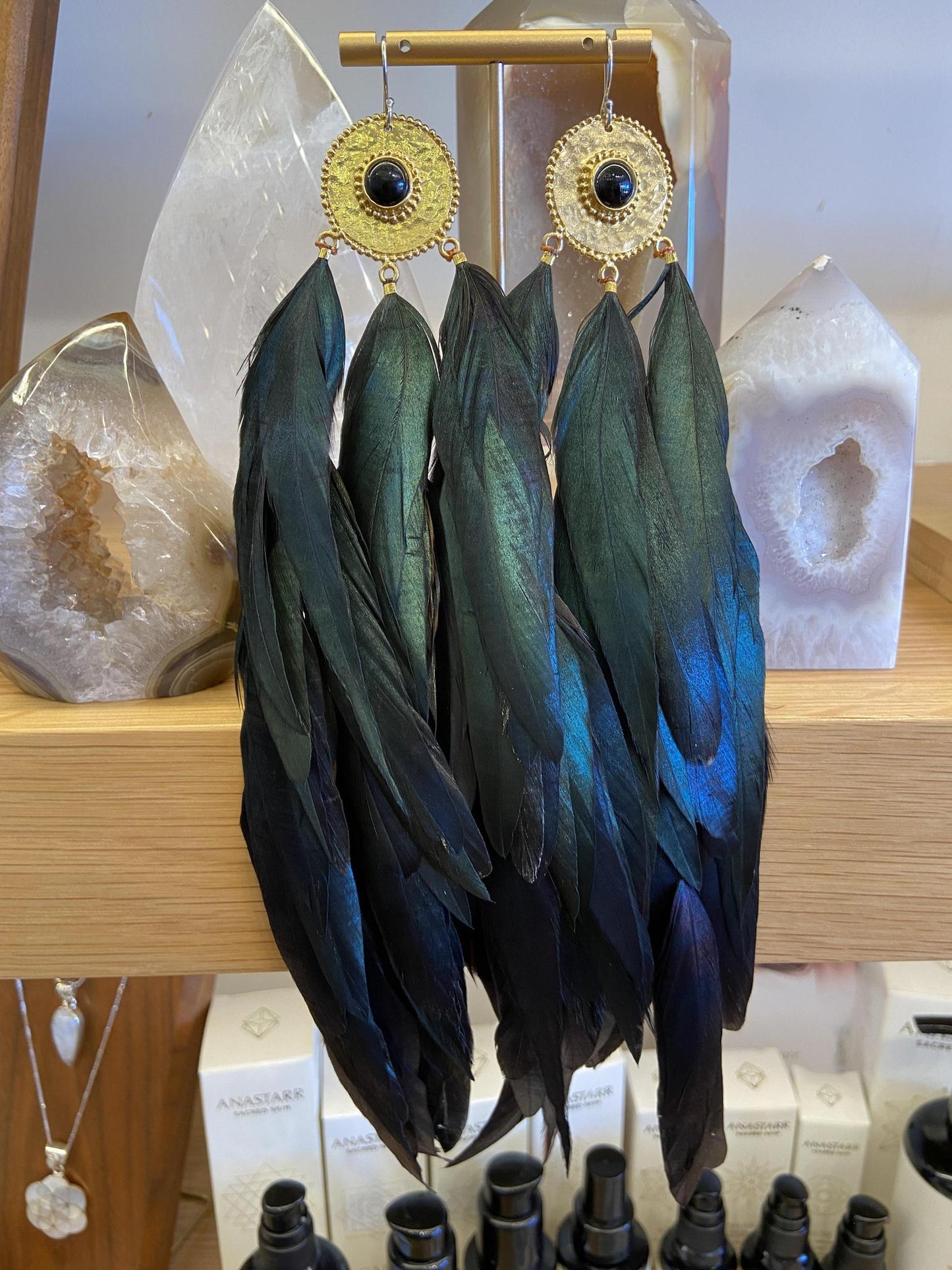 Long Feather Earrings
