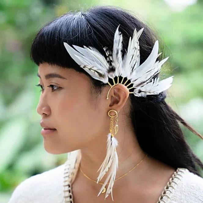 Avatar Feather Ear Cuff