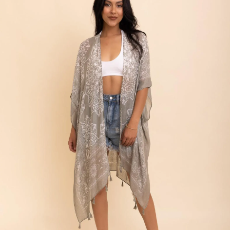 Mandala Kimono with Tassels