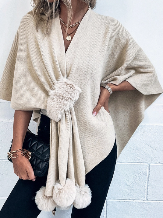 Fluffy Cape Shawl