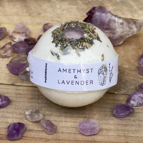 Organic Essential Oil & Crystal Bath Bomb Medium