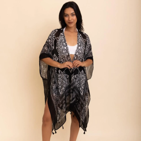 Mandala Kimono with Tassels