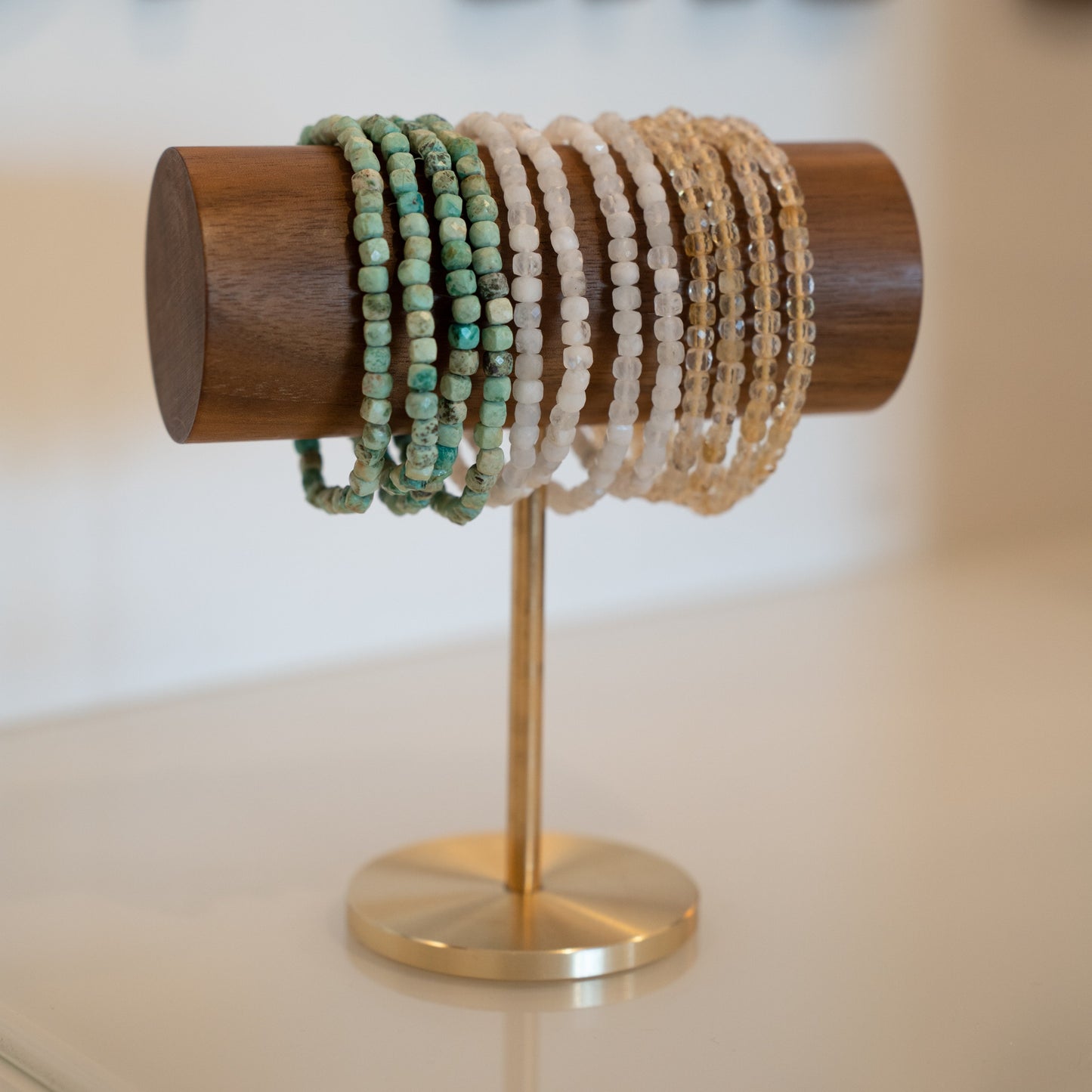 Gemstone Bracelet Cubed Cut