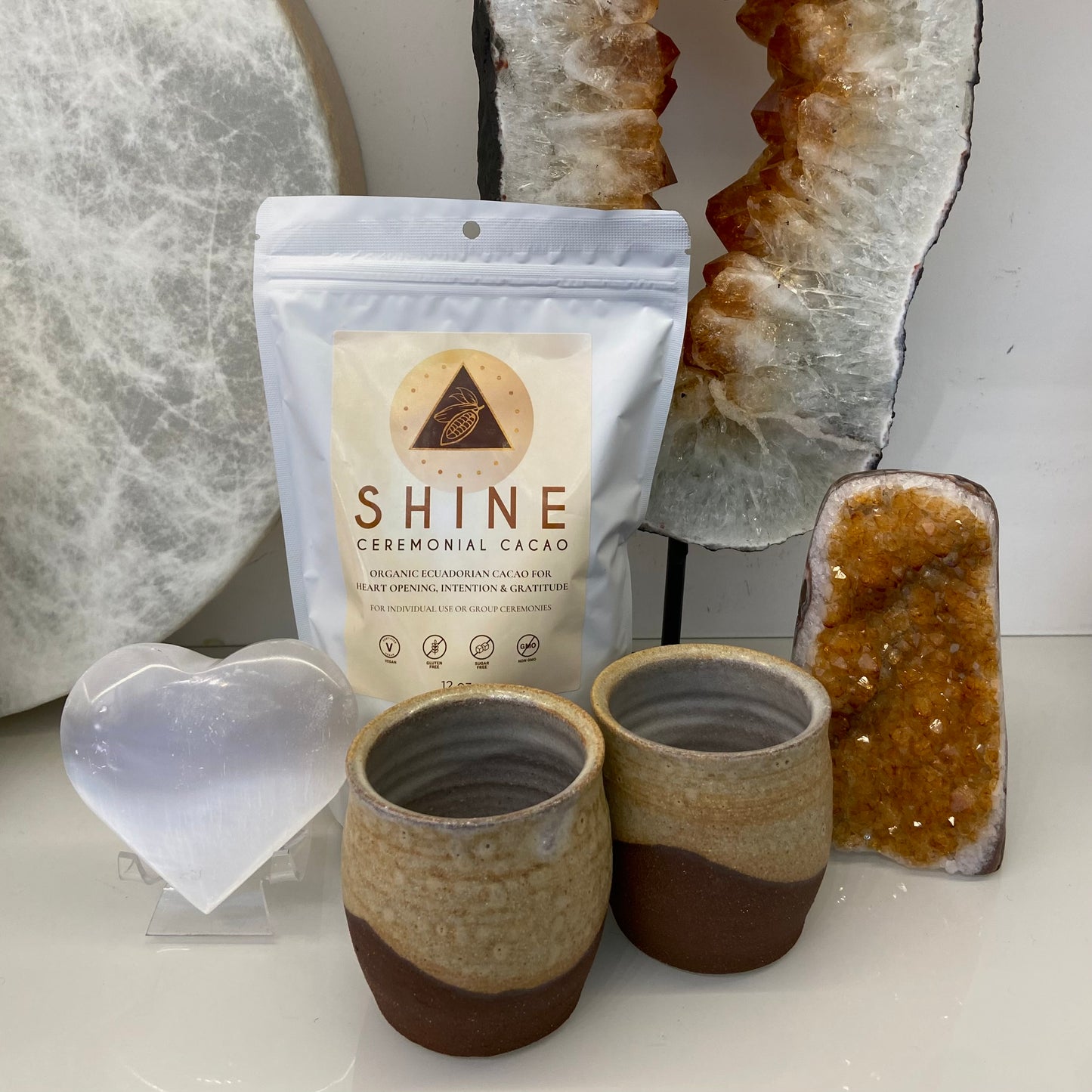 Shine Cacao + 2 Cup Ceremonial Bundle