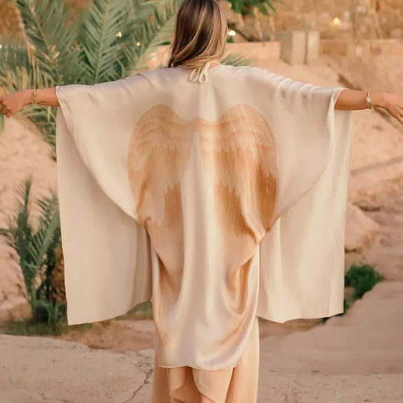 Silk Kimono with Wings