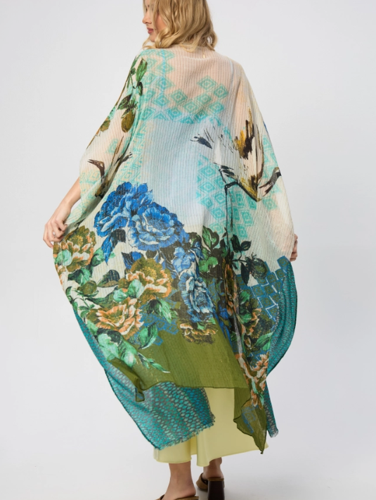 Shimmering Floral Kimono