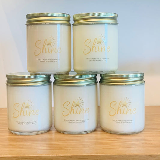 Shine Natural Desert Aromatherapy Candle – 9 oz glass