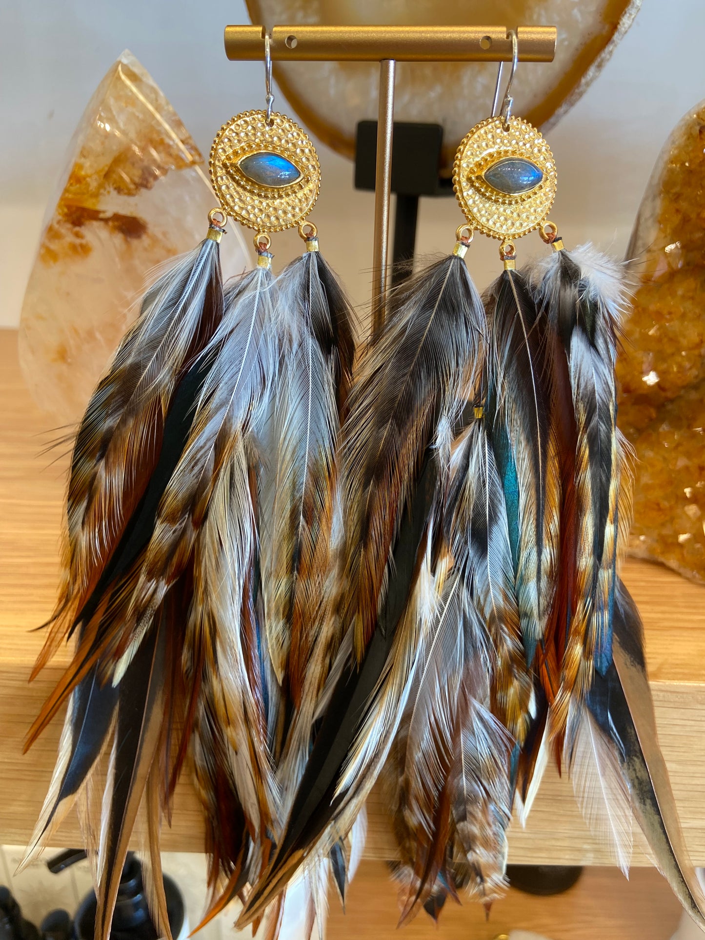 Long Feather Earrings