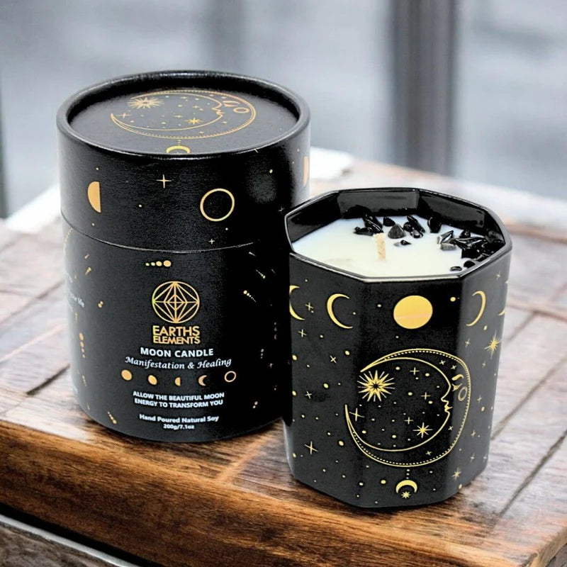 Moon Phase Crystal Candle