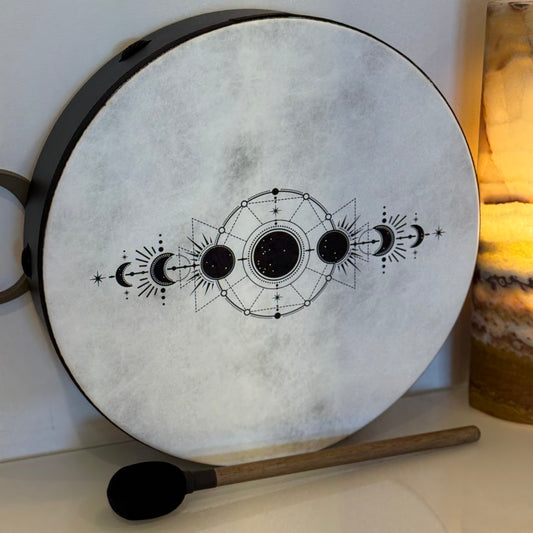 Moon Phases Buffalo Drum 16"
