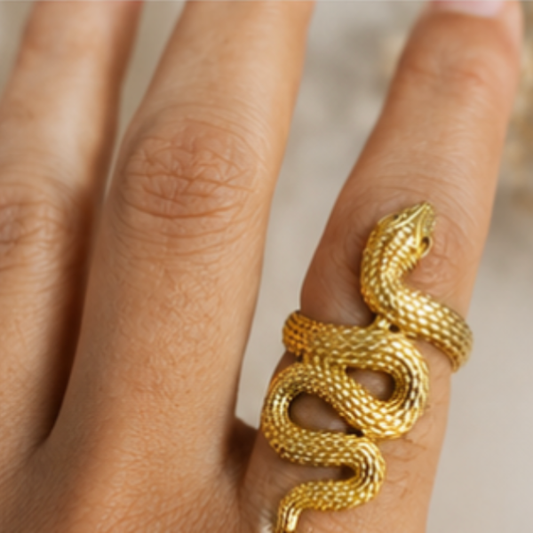 Serpent Brass Ring