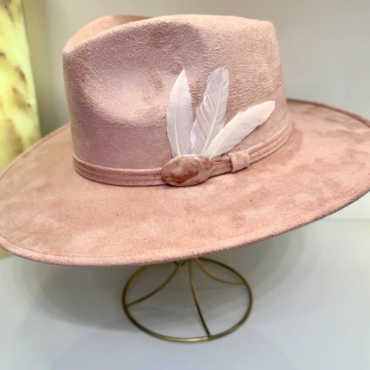 Shamangelic Hat - Pink Vegan Suede