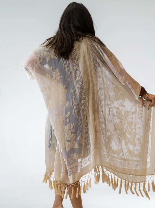 Velvet Tassel Kimono