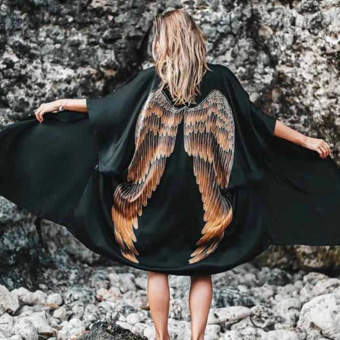 Silk Kimono with Wings