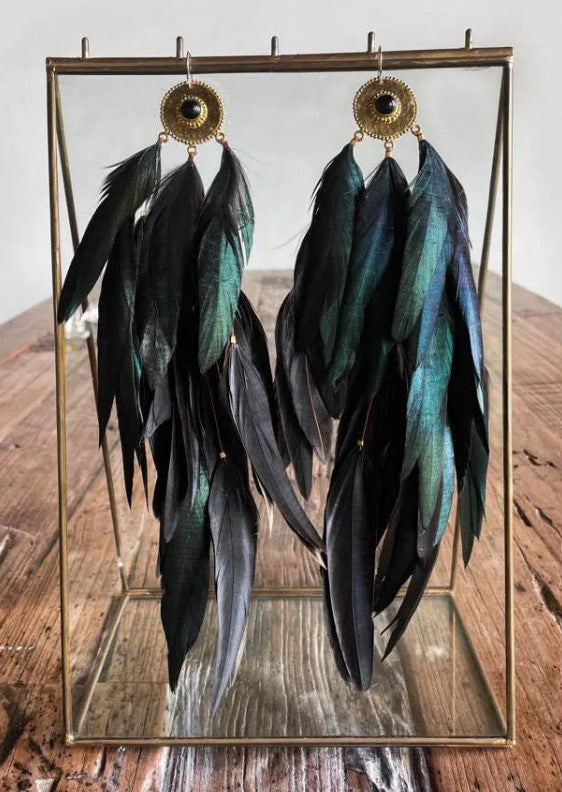 Long Feather Earrings