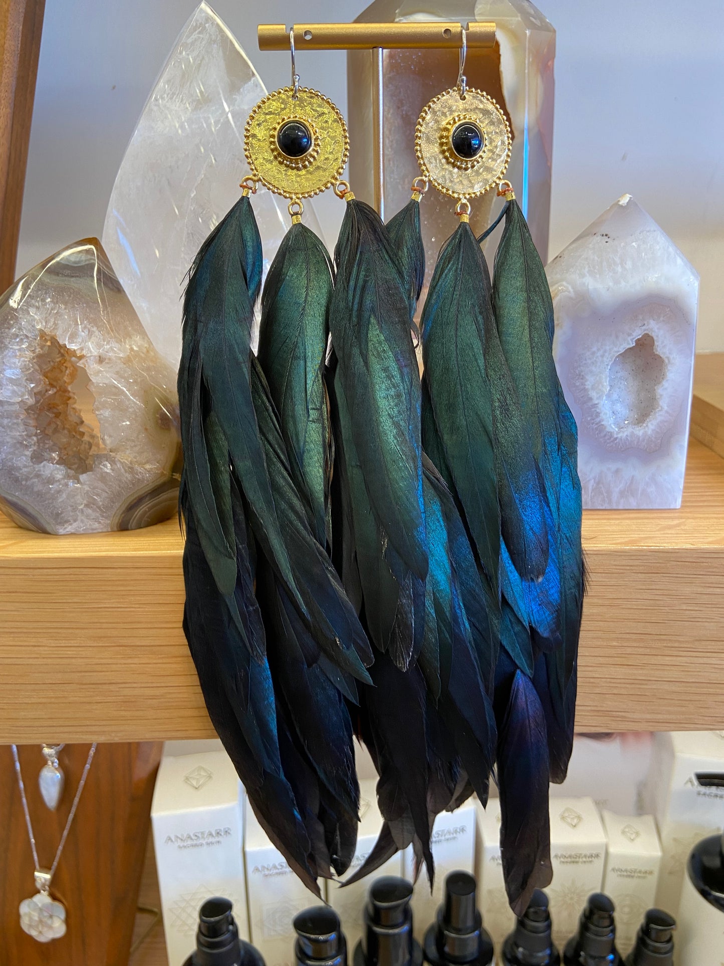 Long Feather Earrings