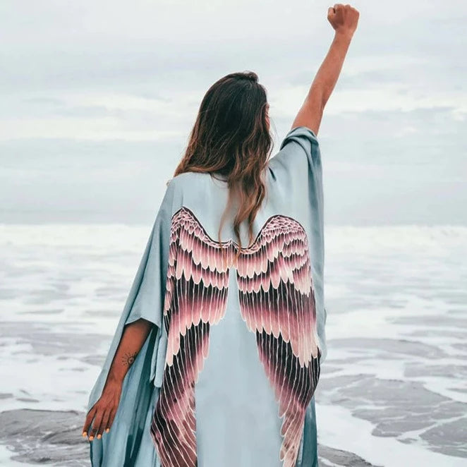 Silk Kimono with Wings