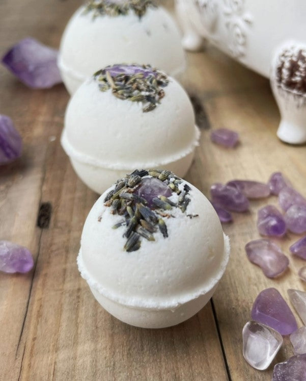 Organic Essential Oil & Crystal Bath Bomb