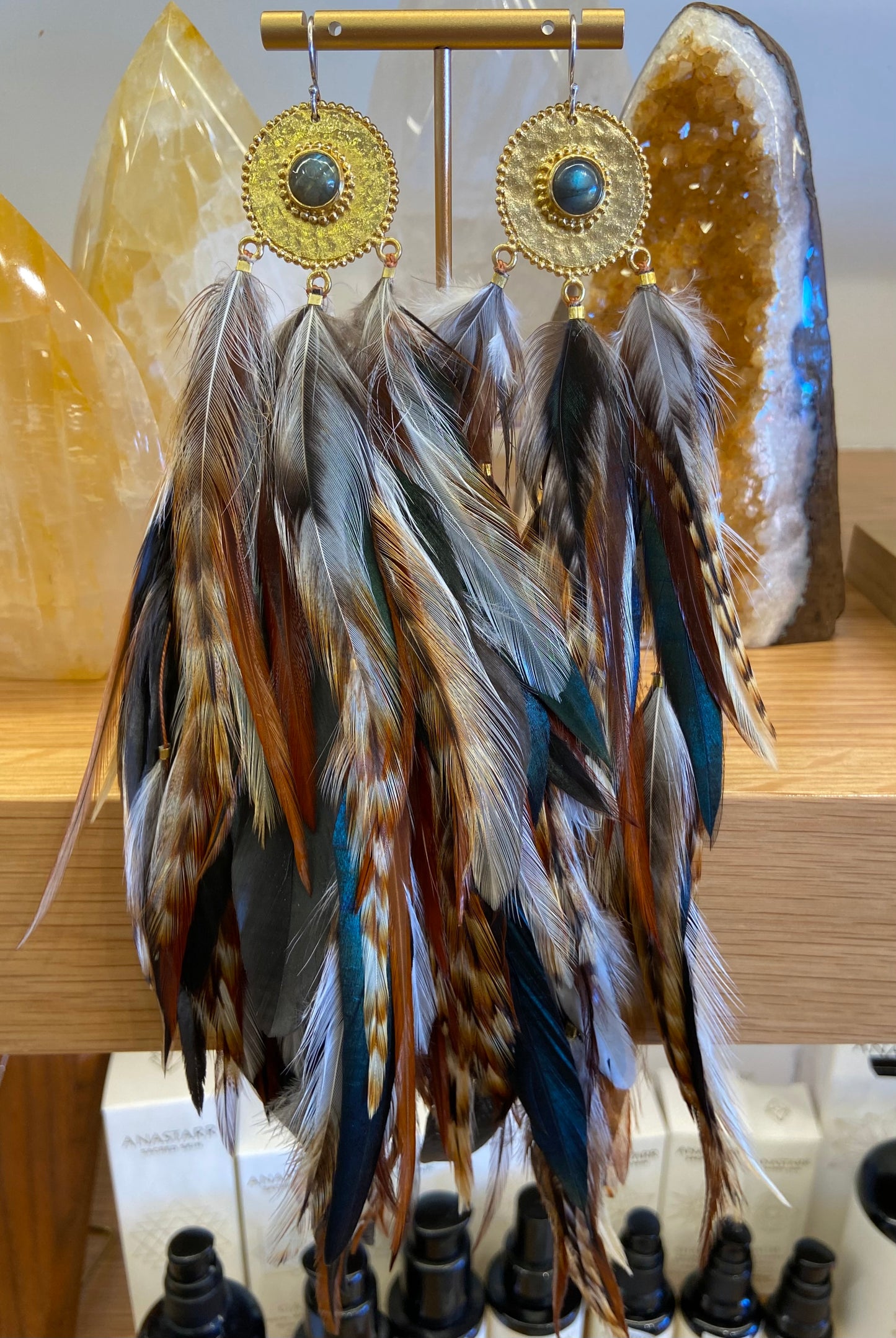 Long Feather Earrings