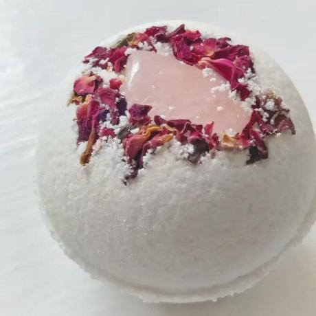 Organic Essential Oil & Crystal Bath Bomb