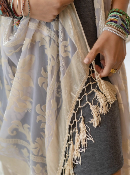 Velvet Tassel Kimono