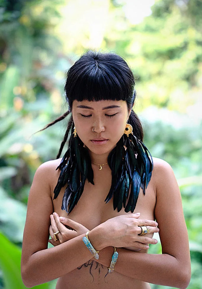 Long Feather Earrings